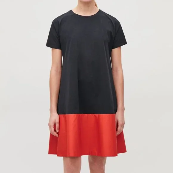 COS Contrast-Panelled Jersey Dress - Picture 3 of 12